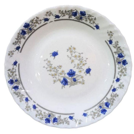 Signature 36 Piece 7.5" Classique Glass Side Plates | Royal Blossom Design | Elegant Dining Set- Furaha Finds Kenya