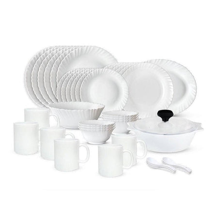 Signature 40 pcs Dinner Set | White Plain | Elegant and Versatile | Porcelain- Furaha Finds Kenya