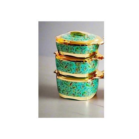 Redberry Floranza Designer Insulated Hotpots Set | Premium Plastic Floral Food Warmer | Durable Hot Food Storage & Serving Hotpots- Furaha Finds Kenya