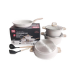 UCC Life 9 Piece PFOA Free NonStick Cookware Set | Induction Base | Casserole & Frying Pans with Heat-Resistant Handles- Furaha Finds Kenya