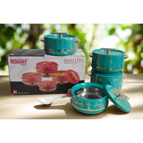 Redberry Plastic Designer Hotpot - "Infinite" 4pcs Set- Furaha Finds Kenya