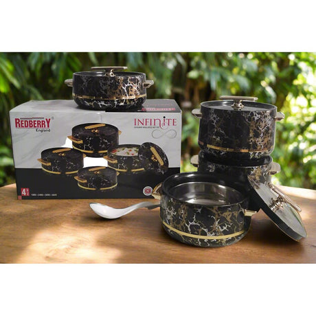 Redberry Plastic Designer Hotpot - "Infinite" 4pcs Set- Furaha Finds Kenya