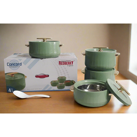 Redberry Plastic Designer Hotpot | "Concord" 3Piece Set | 2400ml, 3000ml, 3600ml | Durable Plastic with Sophisticated Finish- Furaha Finds Kenya