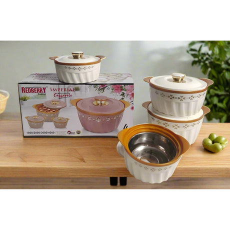 Redberry Plastic Designer Hotpot - "Imperial" 4pcs Set- Furaha Finds Kenya