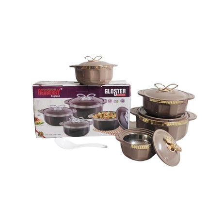 Redberry Plastic Designer Hotpot - "Gloster" 4pcs Set- Furaha Finds Kenya