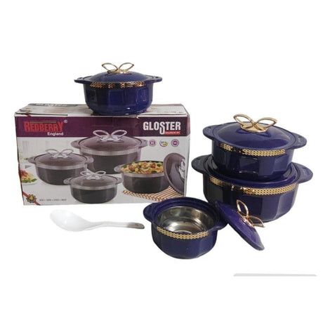 Redberry Plastic Designer Hotpot - "Gloster" 4pcs Set- Furaha Finds Kenya