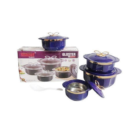 Redberry Plastic Designer Hotpot - "Gloster" 4pcs Set- Furaha Finds Kenya