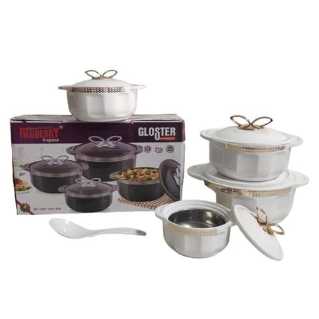 Redberry Plastic Designer Hotpot - "Gloster" 4pcs Set- Furaha Finds Kenya
