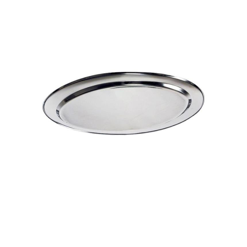 36 pcs 40 cm Stainless Steel Oval Plates (Light) Set-Furaha Finds