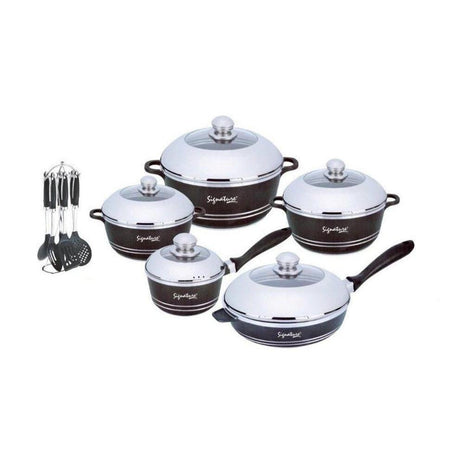 21 Piece Imperial Nonstick Cookware Set | Durable Nonstick Coating | Ergonomic Design & Even Heat Distribution | Versatile Cooking Essentials- Furaha Finds Kenya