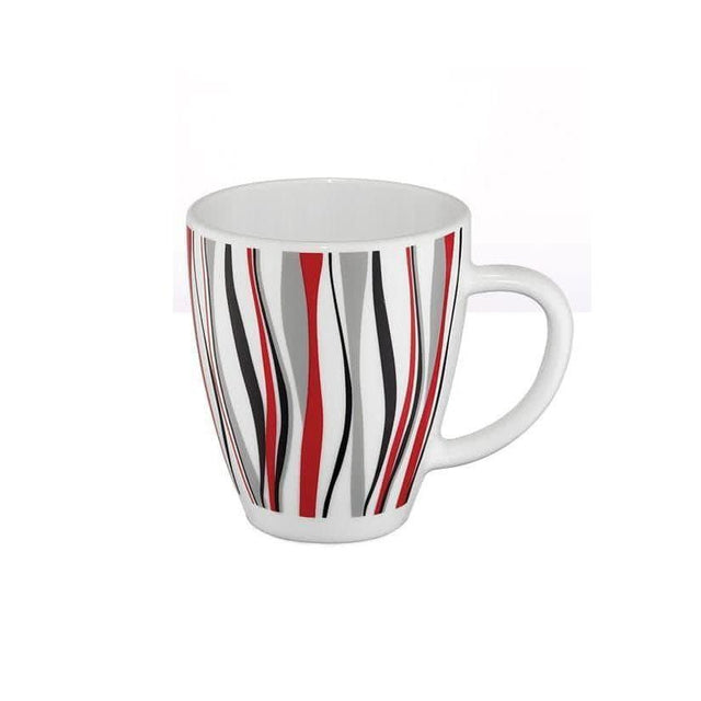 Signature 36 piece 40 cl Glass Mugs (400ml) | Rio Red Design | Elegant Large Capacity Glass Mug for Coffee, Tea, and Beverages- Furaha Finds Kenya