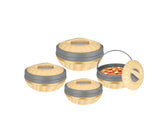 4 Piece Kingston Hotpots Set (1500ml, 1800ml, 3000ml, 3600ml) | White, Grey, Ivory