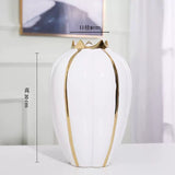 Modern Minimalist Ceramic Flower Vase – 30cm Tall Decorative Home Vase