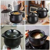 Porcelain Cooking Pot Compatible with Gas Induction and Charcoal Stoves