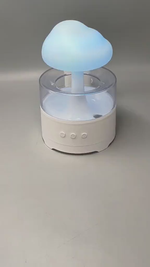 Bluetooth Speaker Rain Cloud Humidifier 7 Color LED Essential Oil Diffuser