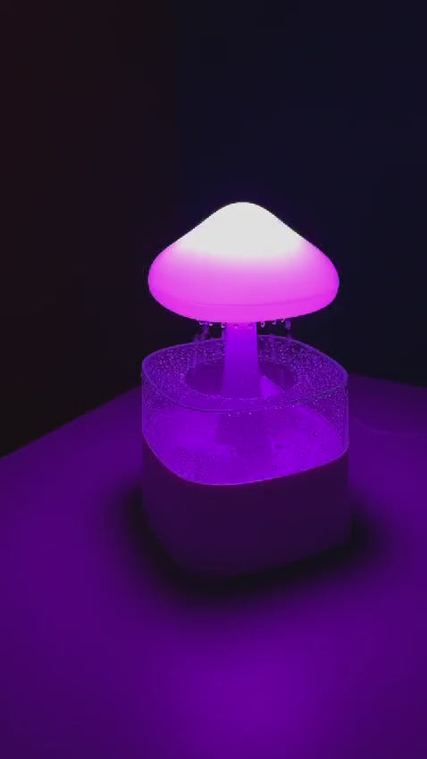 Bluetooth Speaker Rain Cloud Humidifier 7 Color LED Essential Oil Diffuser