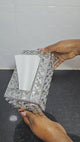 Luxury Crystal Tissue Box Holder – Gold & Silver | Elegant Serviette Organizer