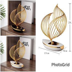 Ceramic Sailing Boat Figurine – Elegant Nautical Home Décor Ornament for Living Room, Office, or Gifting households Figurines