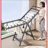 Heavy Duty Foldable Clothes Drying Rack with Wheels – Large Floor-Standing Indoor & Outdoor Laundry Organizer 170x130x47cm