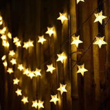 12M Solar Powered Outdoor Star Fairy Lights String lights String Lights