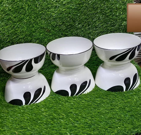 6pcs Ceramic Bowls Set in Elegant Finish- Furaha Finds Kenya