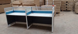 2-Person Office Workstation Desk with Privacy Panels – Modern Modular Design