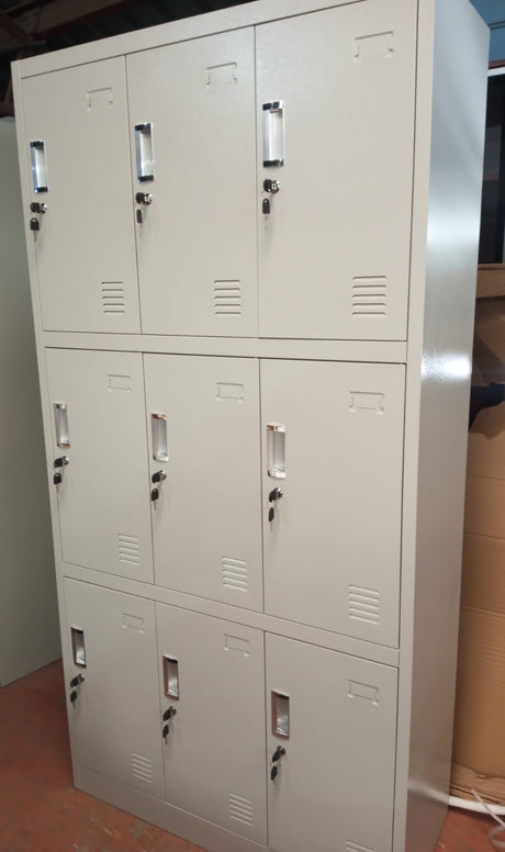 12-Door Metal Locker Cabinet – Secure Multi-Compartment Storage with Locks for Office or Gym Use- Furaha Finds Kenya