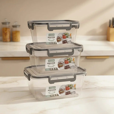 3 Pcs Large Acrylic BPA Free Storage Containers Food Storage Containers