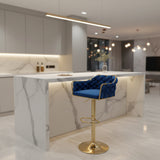 Luxury Braided Velvet Adjustable Bar Stool