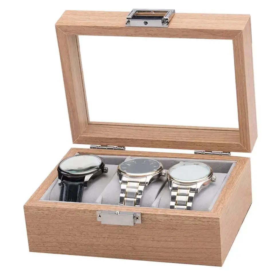 3 Slot Wooden Watch Organizer Box Watch organizer Drawer Organizers