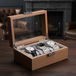 3 Slot Wooden Watch Organizer Box Watch organizer Drawer Organizers