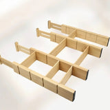 Expandable Bamboo Drawer Dividers with Inserts Drawer divider Household Drawer Organizer Inserts