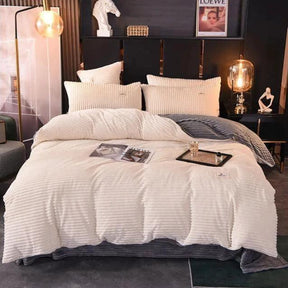 High-Quality Velvet Duvet Set TC/Weaver 6x6 with Bedsheet and Pillowcases Bedding