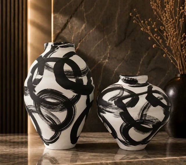 2 Piece Artistic Vase Set Decor Vases
