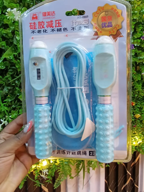 Silicone Skipping Rope with Built-In Digital Counter – Adjustable Fitness Jump Rope- Furaha Finds Kenya