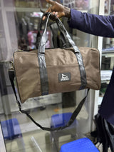 Trendy DEEKE Travel Duffel Bag – Durable Canvas with Faux Leather Straps for Gym & Travel