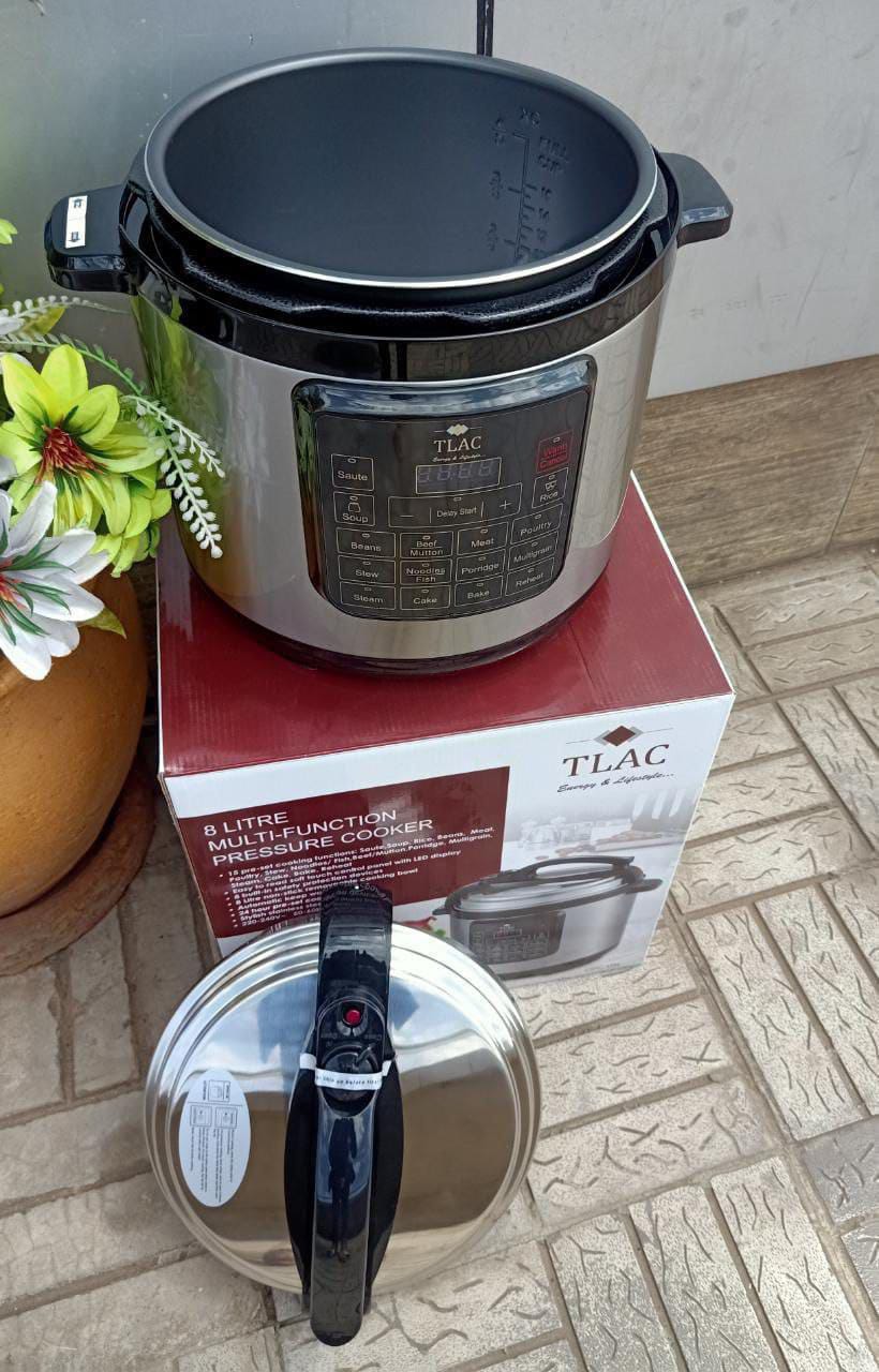 TLAC 8 Litre Electric Pressure Cooker 1250W with 1 Year Warranty