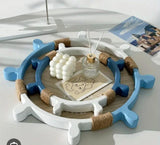 2 in 1 Decorative Sailor Themed Round Tray