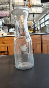 Transparent Aqua Water Pitcher 500ml/1000ml Borosilicate Glass Beverage Bottle with Color Lid Heat Resistant & Stylish.