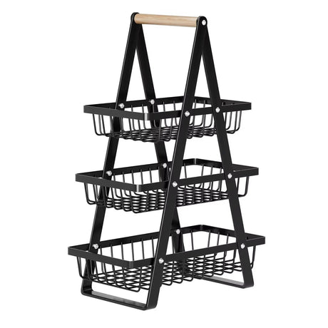 3-Tier Triangular Metal Mesh Fruit Basket Fruit basket Household Storage Baskets