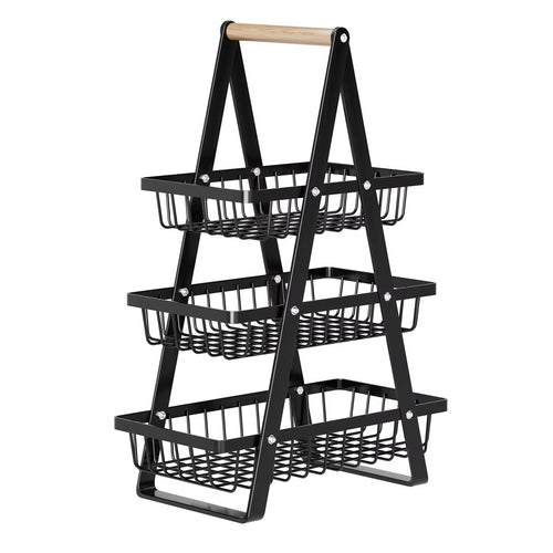 3-Tier Triangular Metal Mesh Fruit Basket Fruit basket Household Storage Baskets