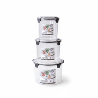 3 Pcs Large Acrylic BPA Free Storage Containers Food Storage Containers