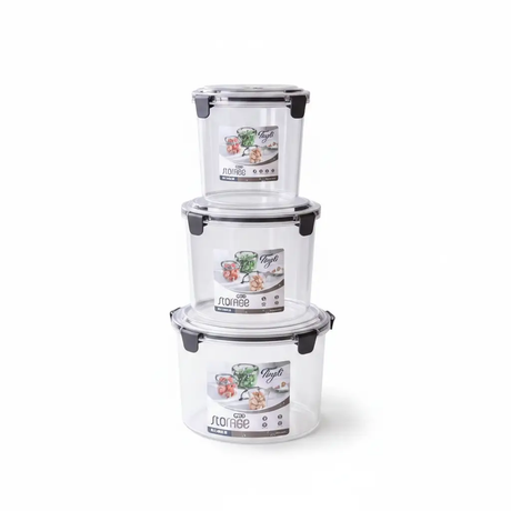 3 Pcs Large Acrylic BPA Free Storage Containers Food Storage Containers