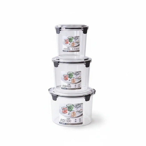 3 Pcs Large Acrylic BPA Free Storage Containers Food Storage Containers