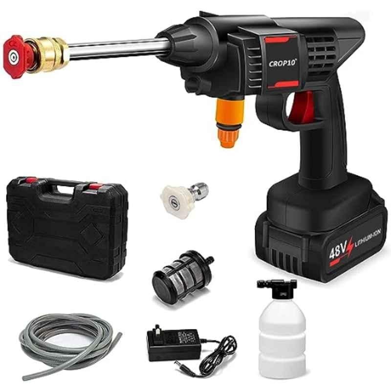 Portable High Power Cordless Car Wash Machine with 2 Nozzles and Double Rechargeable Batteries 48V 12000mAh