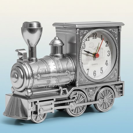 Retro Locomotive Alarm Clock Vintage Train Design