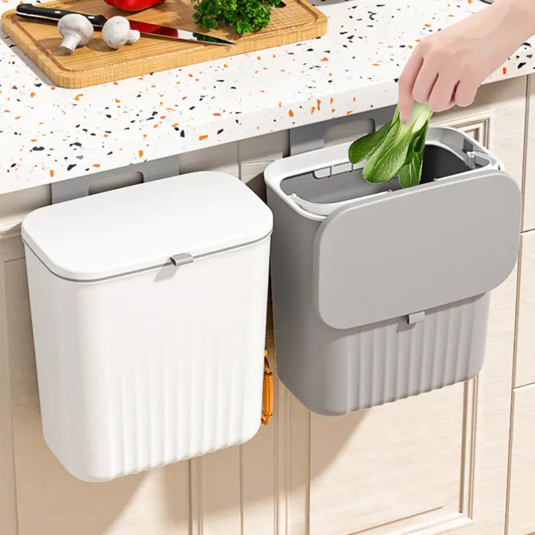 Nordic Trash Can Kitchen Cabinet Storage Smart Bucket with Lid Strong & Durable Design- Furaha Finds Kenya