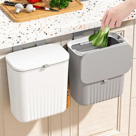 Nordic Trash Can Kitchen Cabinet Storage Smart Bucket with Lid Strong & Durable Design- Furaha Finds Kenya