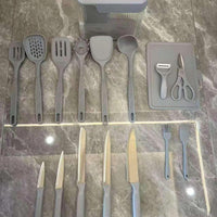11pcs High Quality Silicone Serving Spoon Set – Non-Stick Heat Resistant Kitchen Utensils Kitchen Utensil Sets