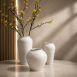 3 Pcs Minimal White Vase Set Decor Vases